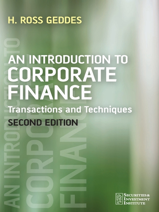Title details for An Introduction to Corporate Finance by Ross Geddes - Available